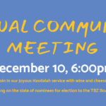 Community Meeting (in person and Zoom)