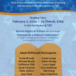 **EARLY START** Shabbat Morning Service/Adult B'Mitzvah Celebration (in person and online)