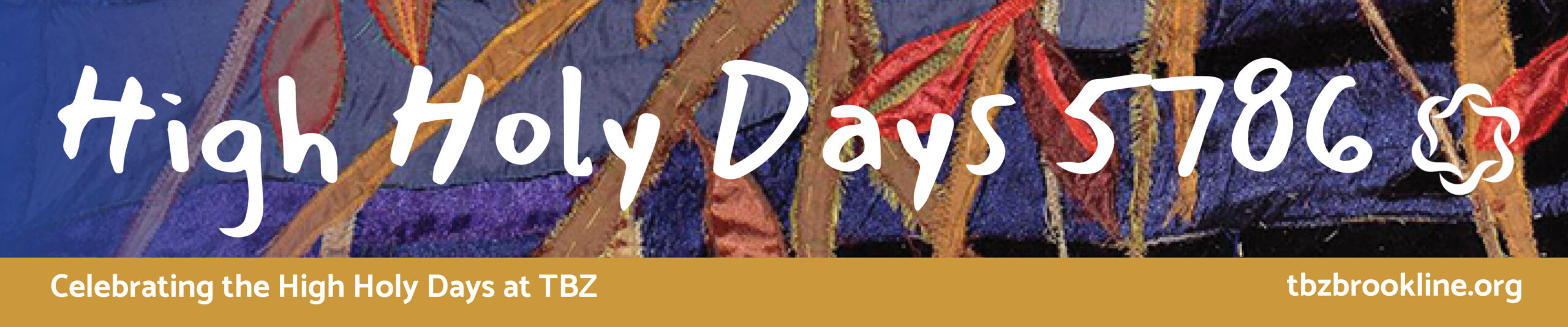 High Holy Days banner image with TBZ logo
